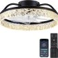 low ceiling fan new black